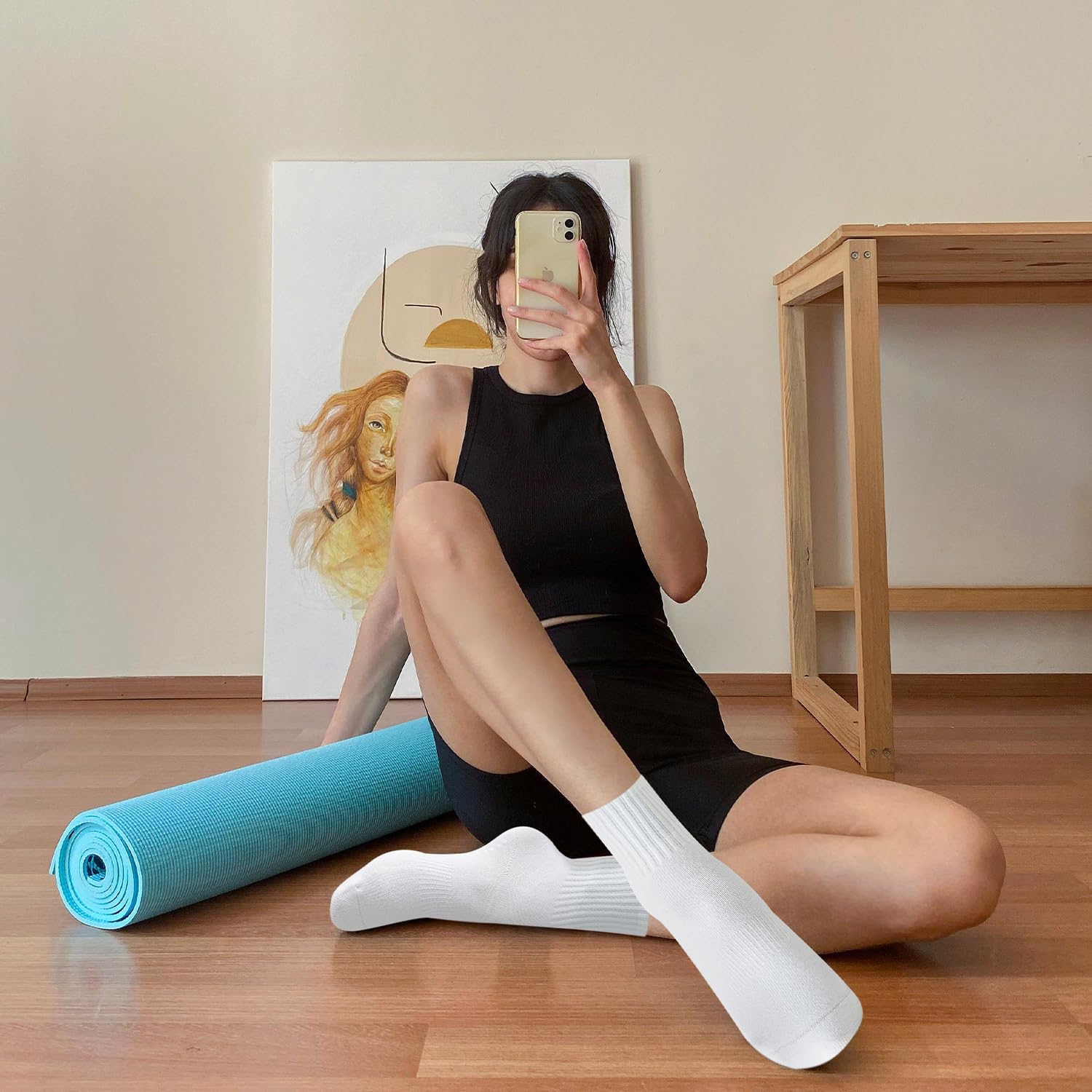 Chaussettes de yoga monochrome - Medias Para Pilates Y Yoga avis et prix